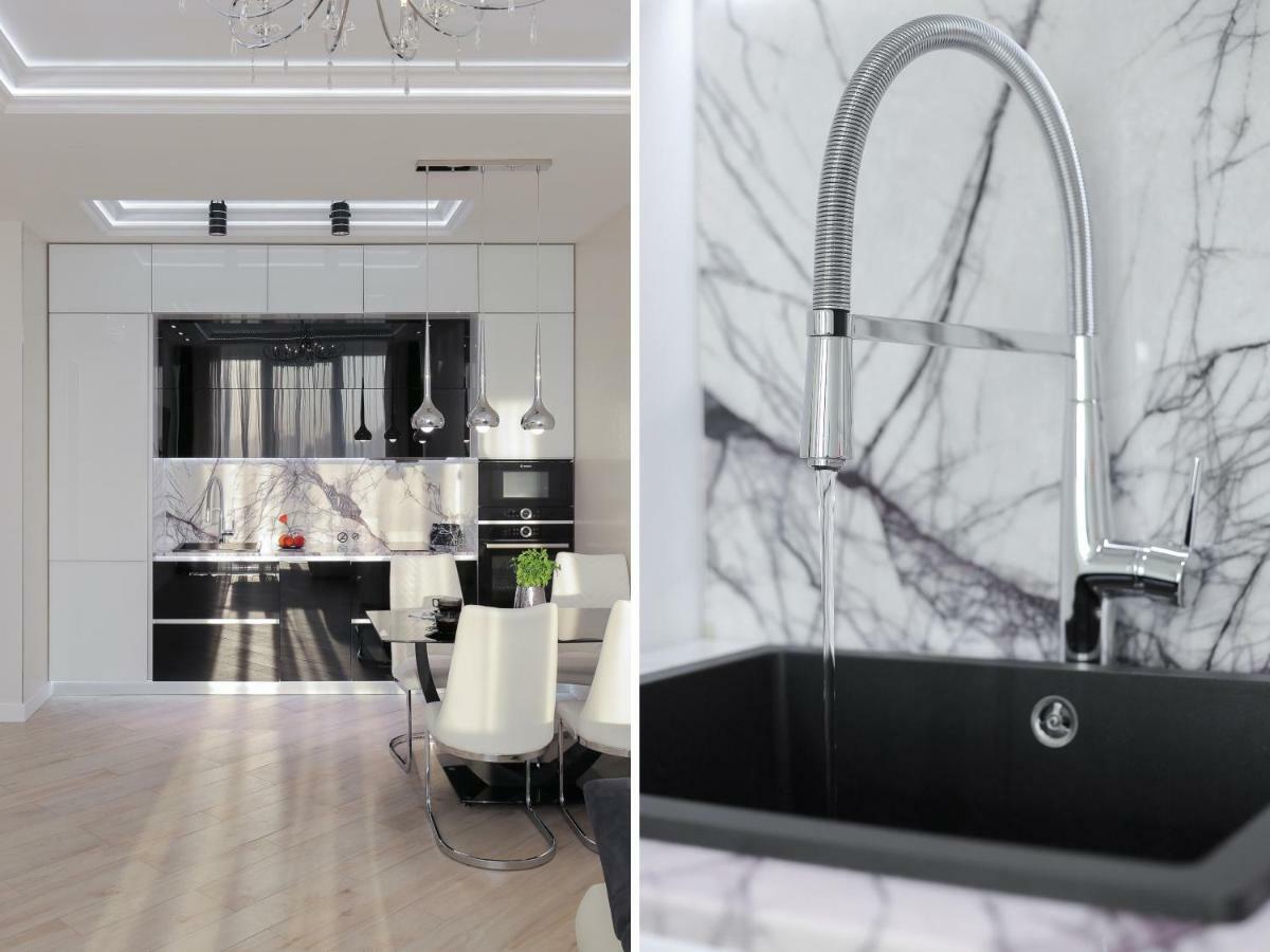 Black&White Apartment In Smart Plaza Kyjev Exteriér fotografie